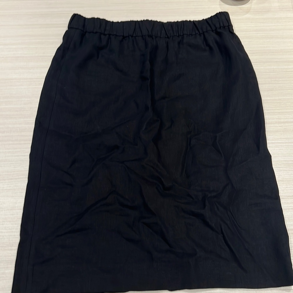 Women’s J. Crew linen black skirt size L